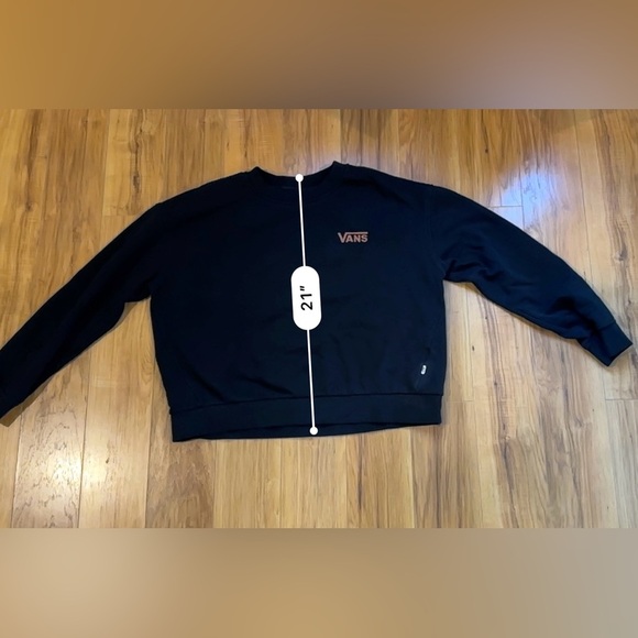 Large Vans Black Crewneck with Orange  Logo - Picture 7 of 8